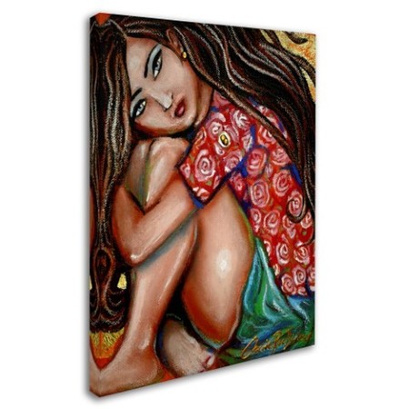 Trademark Fine Art Cherie Roe Dirksen 'Girl in Thought' Canvas Art, 18x24 ALI12472-C1824GG